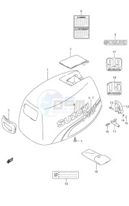 DF 9.9 drawing Engine Cover