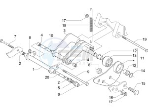 X9 250 Evolution drawing Swinging arm