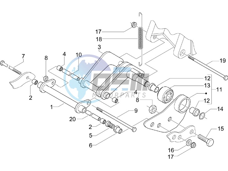 Swinging arm