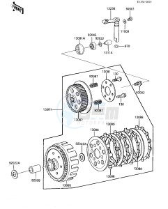 KDX 80 C [KDX80] (C1-C5) [KDX80] drawing CLUTCH