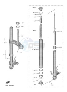 YZF-R6 YZFR6HC 600 YZF-R6 (BN61 BN62) drawing FRONT FORK