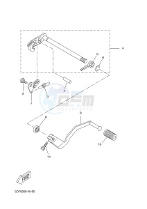 YZF-R125A R125 (5D7N) drawing SHIFT SHAFT