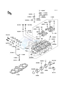 ZZR600 ZX600E6F GB XX (EU ME A(FRICA) drawing Cylinder Head