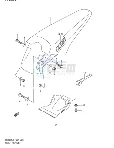 RM85 (P2) drawing REAR FENDER