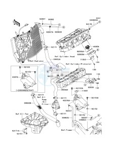 ZX636 C [NINJA ZX-6R] (C6F) C6F drawing WATER PIPE