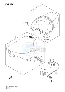 VZR1800 (E2) INTRUDER drawing SEAT (VZR1800ZK7 ZU2K7 ZK8 ZU2K8 ZK9 ZUFK9 ZL0 ZUL0)