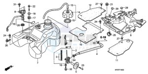 TRX500FMA Australia - (U) drawing FUEL TANK