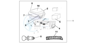 PES125R9 UK - (E / STC 2E) drawing TOP BOX 35 L NH-A12M