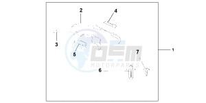 ST1300AC Pan Europoean -ST1300 CH drawing FAIRING DEFLECTOR