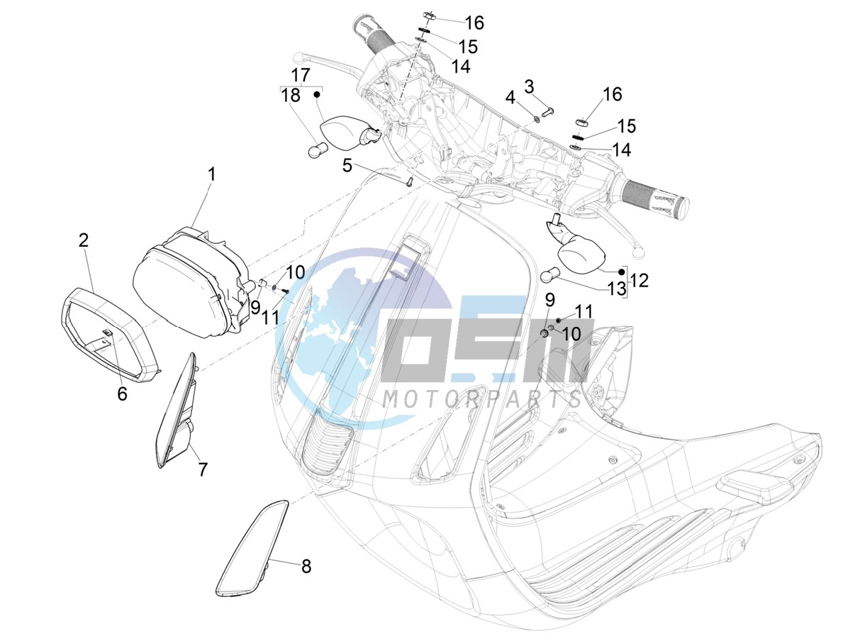 Front headlamps - Turn signal lamps