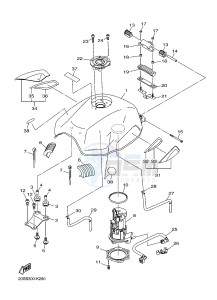 XJ6N ABS 600 XJ6-N (NAKED, ABS) (36B7 36B8) drawing FUEL TANK