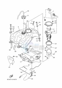 YFM700R (BMD7) drawing FUEL TANK