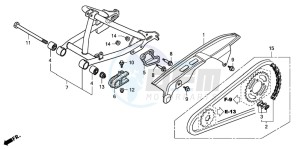 CRF50F drawing SWINGARM