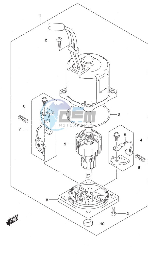 PTT Motor w/Transom (X) & (XX)