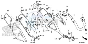 CRF250ME CRF250M UK - (E) drawing EXHAUST MUFFLER