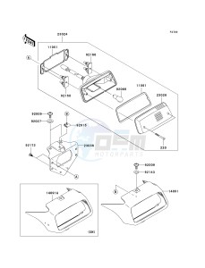 KSV 700 B [KFX700 V FORCE] (B1-B2) [KFX700 V FORCE] drawing TAILLIGHT-- S- -