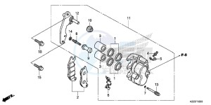 CRF250LF CRF250L E drawing FRONT BRAKE CALIPER