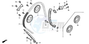 CBR900RR FIRE BLADE drawing CAM CHAIN/TENSIONER