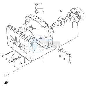 DR350 (E1) drawing HEADLAMP (MODEL W X E24)