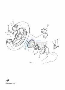 PW50 (2SAR) drawing REAR WHEEL