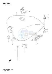 GZ250 (P19) drawing FUEL TANK (MODEL K5 K6)