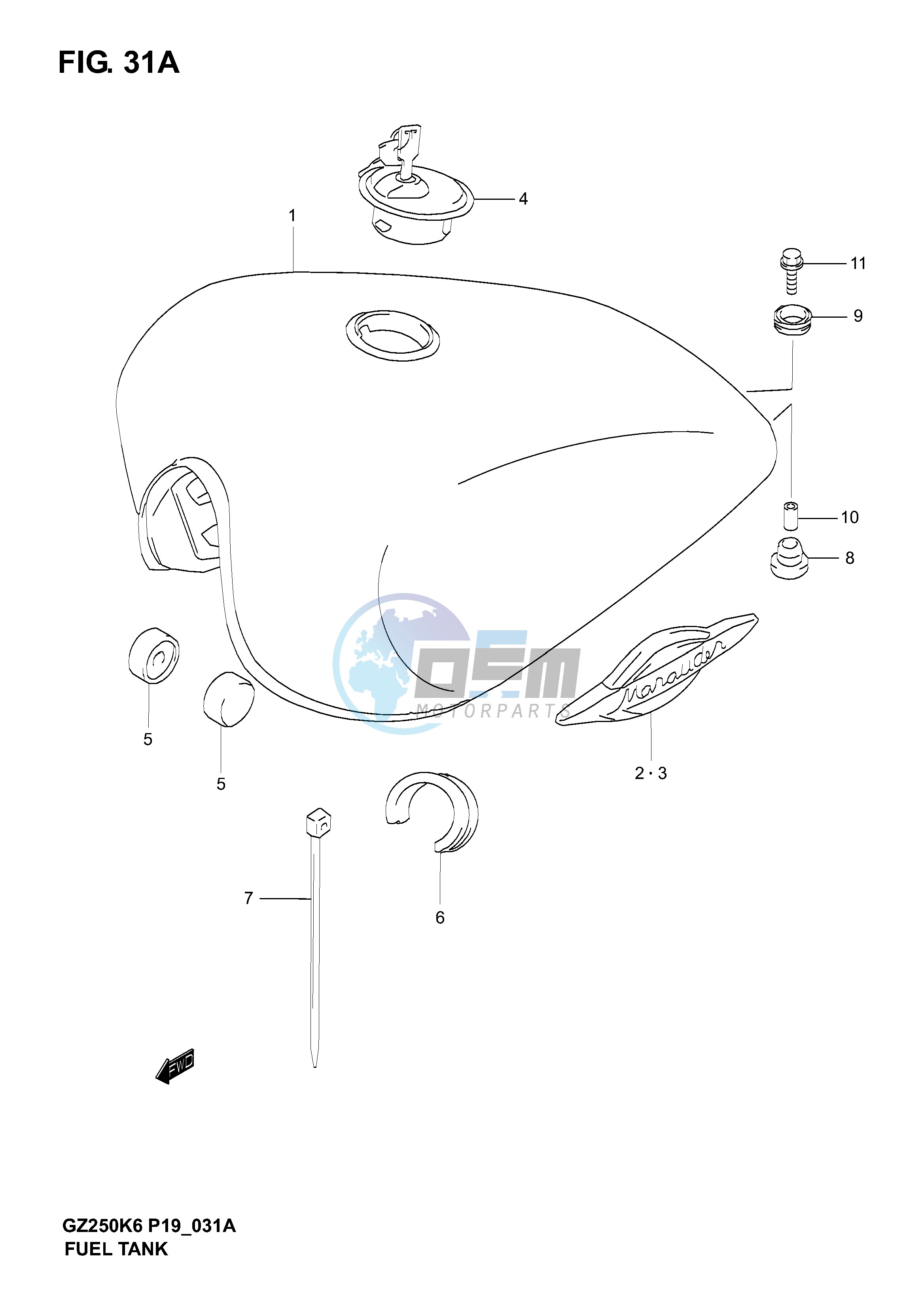 FUEL TANK (MODEL K5 K6)