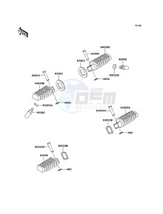 ER-5 ER500-C5P GB XX (EU ME A(FRICA) drawing Footrests