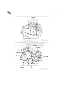 VN 1500 B [VULCAN 88 SE] (B1-B3) N7FA drawing CRANKCASE BOLT PATTERN