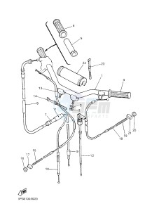 PW50 (2SA2 2SA3) drawing STEERING HANDLE & CABLE