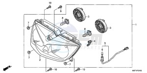 XL1000VAB drawing HEADLIGHT