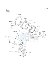 VN 1600 D [VULCAN 1600 NOMAD] (D1) D1 drawing HEADLIGHT-- S- -