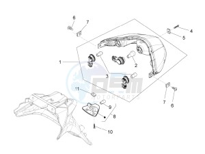 fly 50 4t 2v drawing Rear headlamps - Turn signal lamps