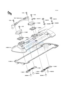 Z1000_ABS ZR1000C9F FR GB XX (EU ME A(FRICA) drawing Cylinder Head Cover