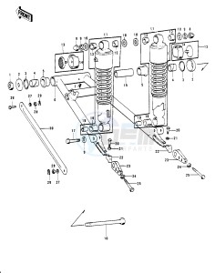 KH 400 A (A3-A5) drawing SWING ARM_SHOCK ABSORBERS