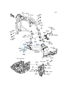 NINJA H2R ZX1000YHF EU drawing Frame Fittings