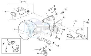 Breva 1200 drawing Headlight/Horn