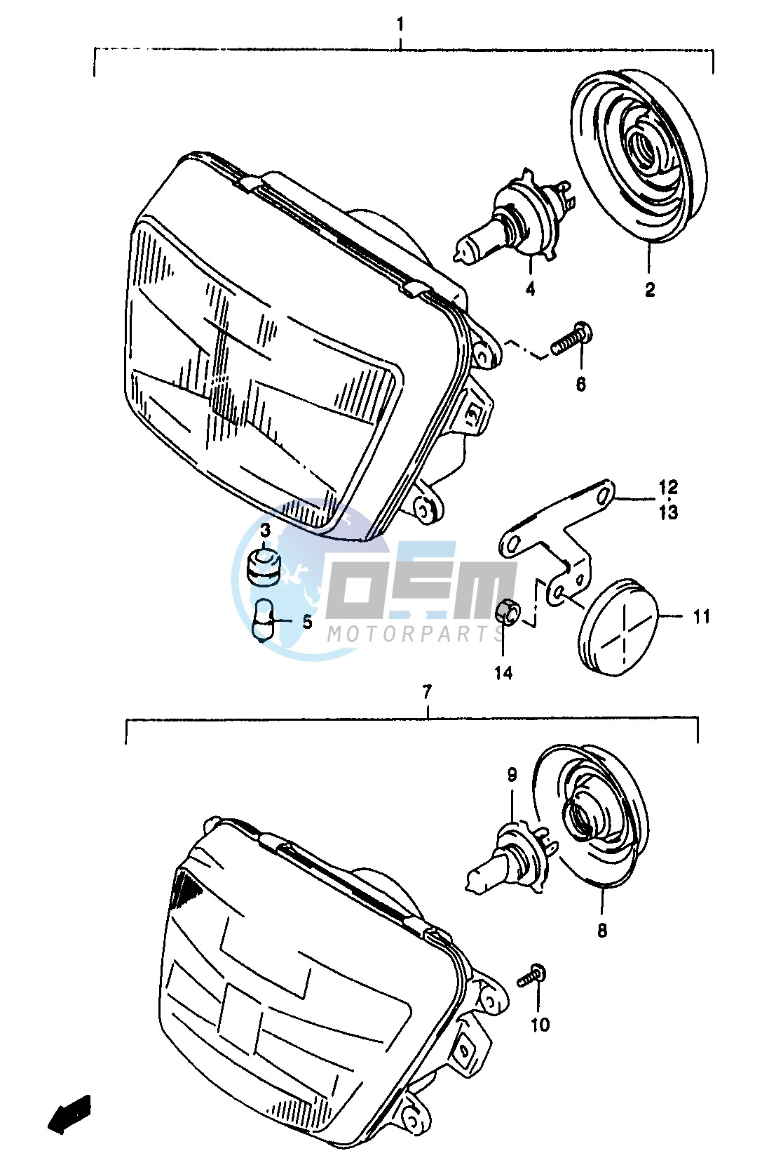 HEADLAMP (GSF1200ST SV SW SX SY SAV SAW SAX SAY)