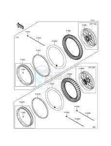 KLX250 KLX250SEF XX (EU ME A(FRICA) drawing Tires