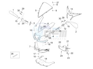 RS4 50 2T E4 (APAC, EMEA) drawing Front fairing