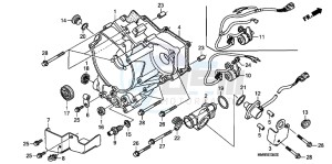 TRX250TMB drawing REAR CRANKCASE COVER