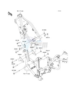 KLX 250 T [KLX250S] (T8F) T9F drawing ENGINE MOUNT