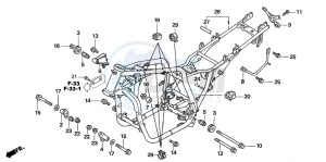 CB1300A CB1300SUPER FOUR drawing FRAME BODY