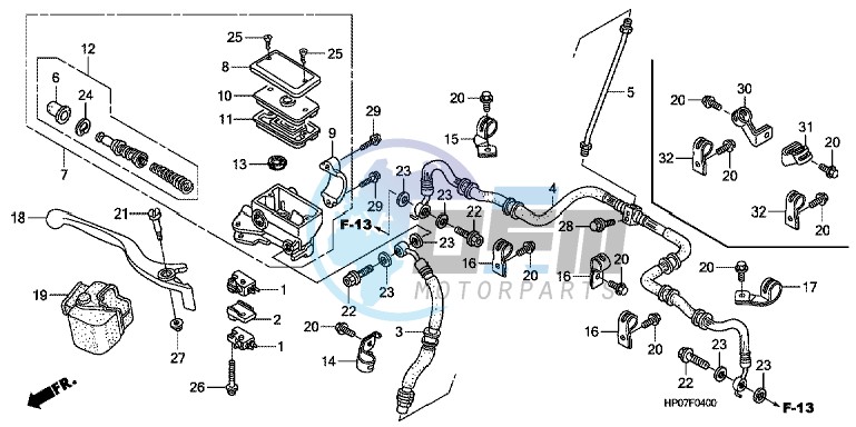 FR. BRAKE MASTER CYLINDER