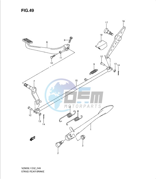 STAND - REAR BRAKE