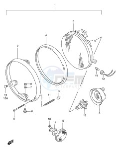 GSF600 (E2) Bandit drawing HEADLAMP (GSF600T V W X UT UV UW UX)