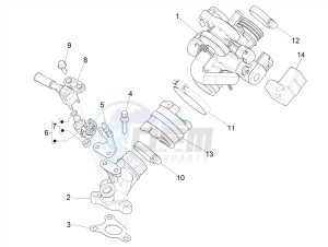 PRIMAVERA 50 4T 3V E4 30 MPH NOABS 30 Mph (NAFTA) drawing Throttle body - Injector - Induction joint