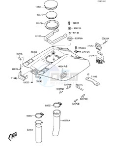 JS 650 A [650 SX] (A1) [650 SX] drawing ENGINE HOOD