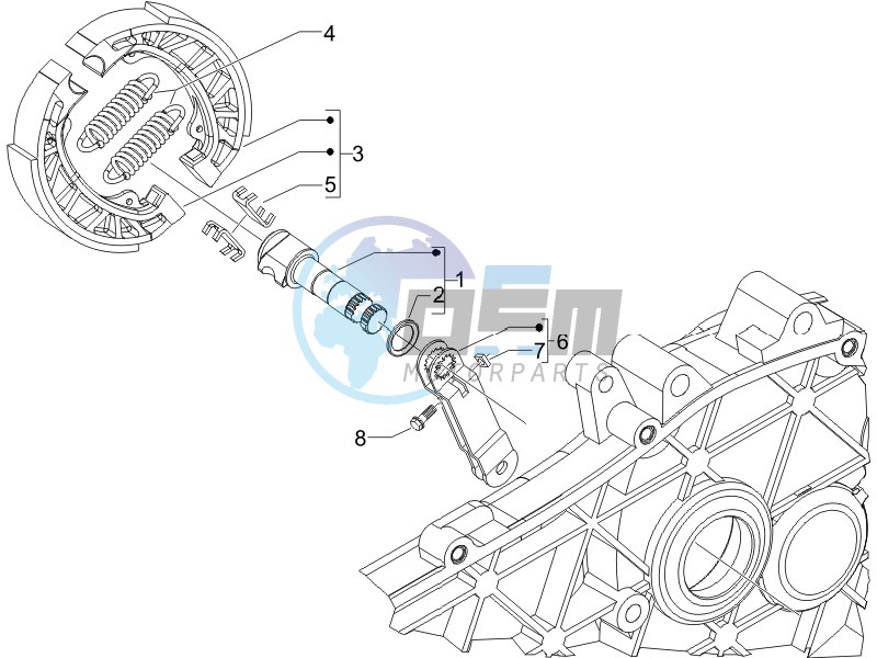 Rear brake - Brake jaw