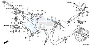 VFR800XB Crossrunner E drawing WATER HOSE