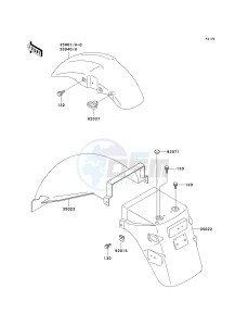 EX 500 D [NINJA 500R] (D6-D9) [NINJA 500R] drawing FENDERS